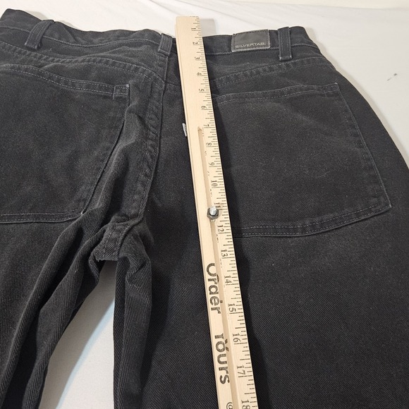 Levis SilverTab Baggy Fit Jeans Mens 31x 33 Black Denim Y2K 90s Skater Grunge - Picture 9 of 12